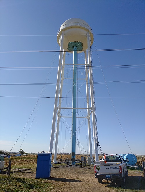 Water Tower Almost Primed 10-23-25